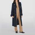 Burberry Jackets & Coats | Burberry Twill Chain-Link Button Trench Coat | Color: Blue/Gold | Size: 8