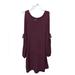 American Eagle Outfitters Dresses | American Eagle Open Sleeve Knit Dress Burgundy Viscose Nylon Woman's Medium | Color: Purple | Size: M