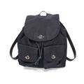 Coach Bags | Coach Navy Nylon Leather Lightweight Logo Backpack Turn Lock Rucksack F58814 | Color: Black/Blue | Size: Os