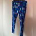 Lularoe Pants & Jumpsuits | Lularoe Leggings Tc - Beautiful Print & Buttery Soft!! | Color: Blue/Red | Size: Tall & Curvy