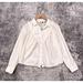 Anthropologie Tops | Anthropologie Top Small Womens Pilcro White Textured Oversize Button Shirt | Color: White | Size: S