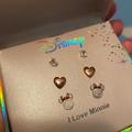 Disney Jewelry | New - Disney Minnie Mouse ‘I Love Minnie’ Silver Plated Earrings | Color: Gold/Silver | Size: Os