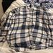 American Eagle Outfitters Tops | American Eagle Blue/Gray Plaid Button Up Sz M | Color: Blue/Gray | Size: M