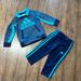 Adidas Matching Sets | Adidas 2 Toddler Teal And Blue Pant And Zip Up Long Sleeve Top Set | Color: Blue | Size: 2tb