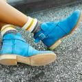 Free People Shoes | Free People Las Palmas Blue Ankle Boot | Color: Blue | Size: 10