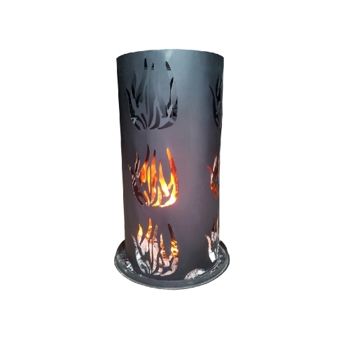 Lex Feuersäule 80cm mit Feuerrost und Schürhaken Feuertonne Feuerkorb Ascherost : 80 cm Image