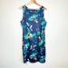 Columbia Dresses | Columbia Blue Floral Dress Chill River Printed Sleeveless Sz Large | Color: Blue/Yellow | Size: L