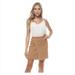 Free People Skirts | Free People Mod Wrap Skirt Caramel Heather Ribbed Knit Elastic Waist Small | Color: Brown | Size: S