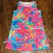Lilly Pulitzer Dresses | Lilly Pulitzer Girls Classic Shift Dress In Multi Palm Beach Coral Size 8 Nwot | Color: Blue/Pink | Size: 8g