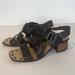 Michael Kors Shoes | Michael Kors Authentic Y2k Leather Sandals Size 8.5 Studded Women's Wooden Heel | Color: Brown | Size: 8.5