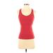 Nike Active Tank Top: Red Solid Activewear - Women's Size X-Small