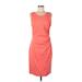 Kenneth Cole New York Casual Dress - Sheath: Orange Solid Dresses - Women's Size 12