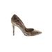 Charles by Charles David Heels: Pumps Stilleto Boho Chic Gold Snake Print Shoes - Women's Size 7 - Pointed Toe