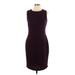 Calvin Klein Cocktail Dress - Sheath: Burgundy Solid Dresses - Women's Size 10