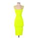 Zara Casual Dress - Midi Square Sleeveless: Green Solid Dresses - Women's Size Small