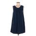 Velvet Heart Casual Dress - Mini Scoop Neck Sleeveless: Blue Solid Dresses - Women's Size Medium