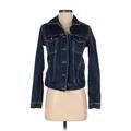 Gap Denim Jacket: Short Blue Print Jackets & Outerwear - Women's Size X-Small