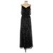 Azazie Cocktail Dress - A-Line V-Neck Sleeveless: Black Dresses - Women's Size 10