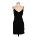 Generation Love Casual Dress - Party V-Neck Sleeveless: Black Print Dresses - Women's Size Small