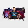 WWE CM Punk Broken Wall Sticker - 60cm width x 35cm height