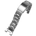 SVAPO Stainless Steel Watchband For GST-W300 GST-400G GST-B100 GST-210 S100D/S110D/W110 Black Metal Watch Band Strap Bracelet (Color : Silver)