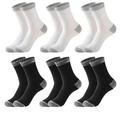 CBLdF Socks Men Cotton Socks Men Socks 6 Pairs White Male Long Socks Plus Size -3 White 3 Black-Eu 38-45