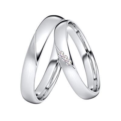 Trauring DOOSTI "Schmuck Geschenk Silber 925 Trauring Ehering Partnerring LIEBE" Gr. 62, silber (silberfarben), Fingerringe, 62, ohne Zirkonia, Silber 925 (Sterlingsilber), 3,5mm, wahlweise mit oder ohne Zirkonia Image