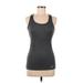 Under Armour Active Tank Top: Gray Solid Activewear - Women's Size Medium