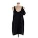 Mason Casual Dress - Mini Cold Shoulder Short sleeves: Black Print Dresses - Women's Size 8