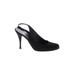 Stuart Weitzman Heels: Pumps Stilleto Cocktail Party Black Solid Shoes - Women's Size 6 - Almond Toe
