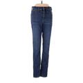 Madewell Jeans - High Rise Straight Leg Boyfriend: Blue Bottoms - Women's Size 24 - Sandwash