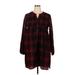 Knox Rose Casual Dress - Shift: Burgundy Plaid Dresses - Women's Size 2X-Large