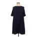 Bobeau Casual Dress - Shift: Blue Solid Dresses - Women's Size X-Large