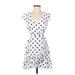 J.Crew Casual Dress - Mini: White Polka Dots Dresses - Women's Size 00