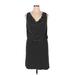 Joe Fresh Casual Dress - Mini Cowl Neck Sleeveless: Black Print Dresses - Women's Size X-Large