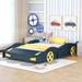 Full Size Comfortable Race Car-Shaped Platform Bed With Wheels And Storage,Sturdy Frame,Kids Bedroom Set