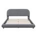 Teddy Fleece Upholstered Platform Bed with Thick Fabric & Solid Wood Slat Support Low Profile Panel Bed Frame