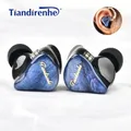 Tiandirenhe-Écouteurs HIFI basse en résine bleu ciel étoilé unité de graphène TD19 écouteurs de