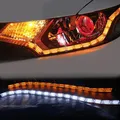 Bande Lumineuse Flexible à LED DRL 2 Pièces Éclairage de Jour Étanche Flux Séquentiel Lumière