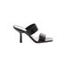 Vince Camuto Heels: Slip On Stilleto Chic Black Solid Shoes - Women's Size 8 1/2 - Open Toe