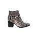 Blondo Ankle Boots: Gray Snake Print Shoes - Women's Size 6 - Round Toe