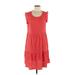 Sonoma Goods for Life Casual Dress - DropWaist: Red Dresses - Women's Size Medium