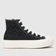 Converse all star lift hi flower play trainers in black & white