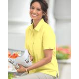 Blair Women's Foxcroft Non-iron Classic Fit Camp Shirt - Yellow - 12P - Petite