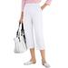 Blair Women's Everyday Knit Capris - White - LPS - Petite Short