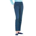 Blair Women's SlimSation® Ankle Pants - Denim - 14PS - Petite Short