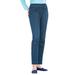 Blair Women's SlimSation® Ankle Pants - Denim - 14PS - Petite Short