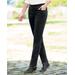 Blair Women's SlimSation® Tapered-Leg Pincord Pants - Black - 14 - Misses