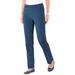 Blair Women's SlimSation® Straight-Leg Pants - Denim - 6 - Misses