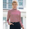 Blair Women's Essential Cotton Long-Sleeve Striped Turtleneck - Multi - PXL - Petite